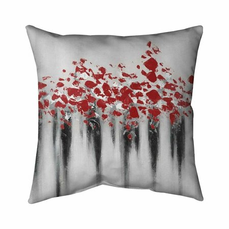 BEGIN HOME DECOR 26 x 26 in. Little Peas Red-Double Sided Print Indoor Pillow 5541-2626-AB34-1